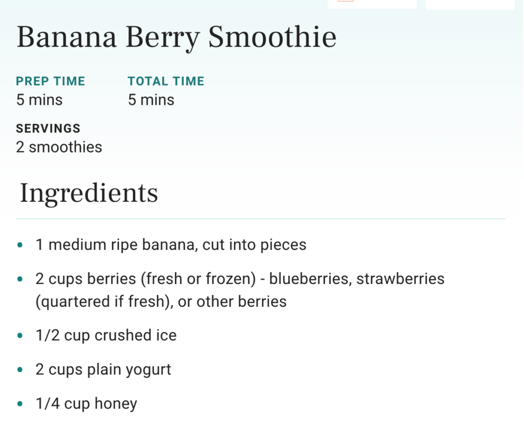 berry evening smoothie recipe 